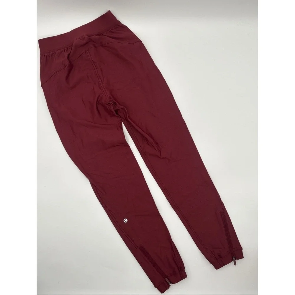 Lululemon Adapted State Tech Fleece Joggers Red Merlot Size 0 NWOT